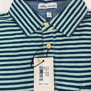 New $115 PETER MILLAR POLO Golf Men’s Small Stripe